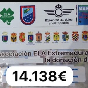 La marcha de la Base Aérea de Talavera recauda 14.138 Euros contra la ELA